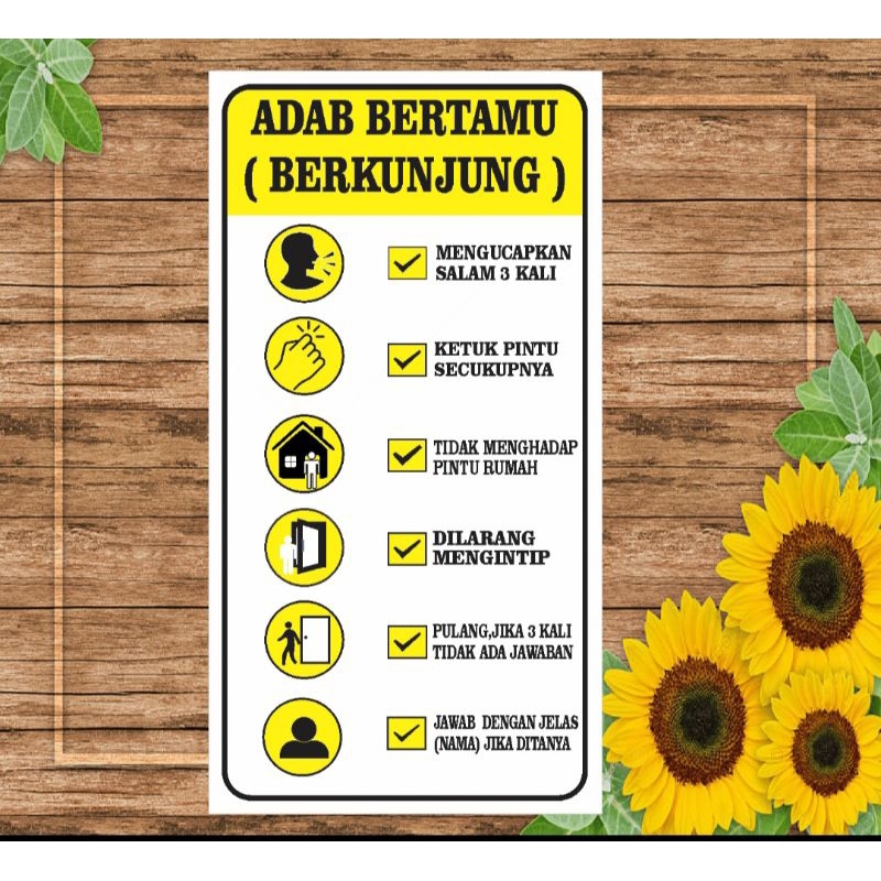 Stiker adab bertamu