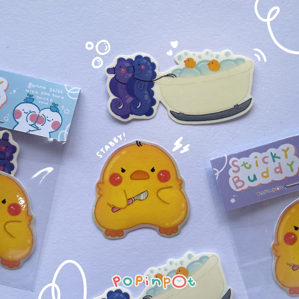 

POPINPOT - Die Cut Stiker | Stiker Bebek | Kuda Laut | Stiker Aesthetic DIY | Dekorasi Journal Diary | Stiker Buku
