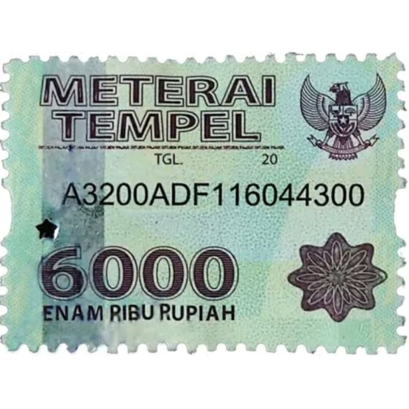 

Materai 6000 pemakaian dari Tahun 2006-2020