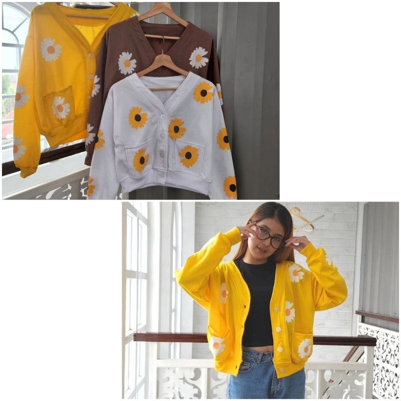 Jaket bomber flower pocket wanita/jaket flower lucu/jaket bunga bunga cewek/jaket murah bhn tebal
