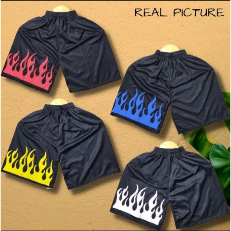 Promo Obral Celana Pendek Motif Api / Celana pendek api wanita pria dewasa