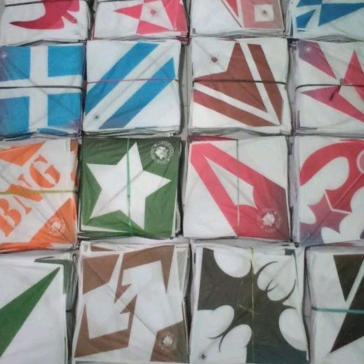 

Layangan Sablon Cap Bunga Sukabumi Kertas Putih(isi 100)