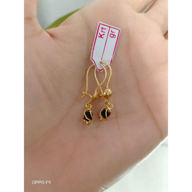 anting anak dan remaja perak lapis emas 22k
