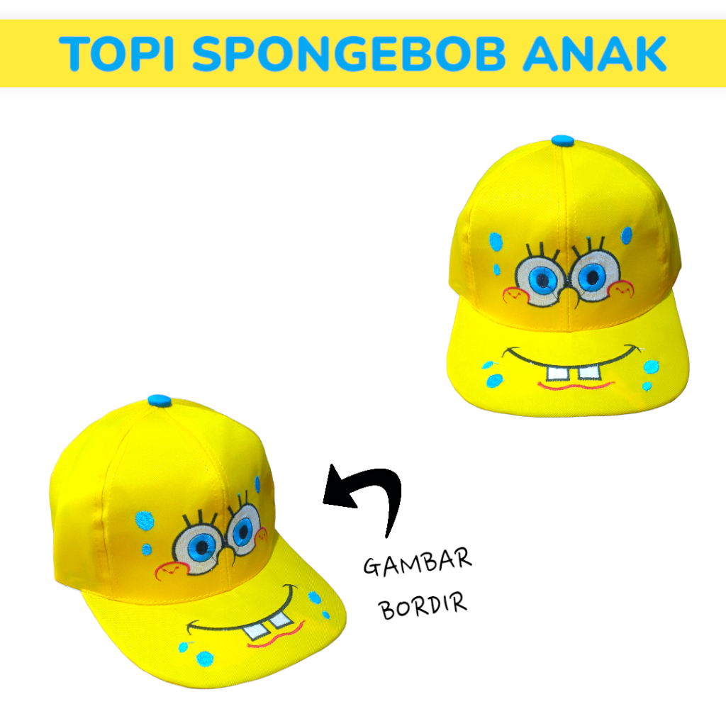 Topi Anak Karakter Kartun Spongebob Squarepants