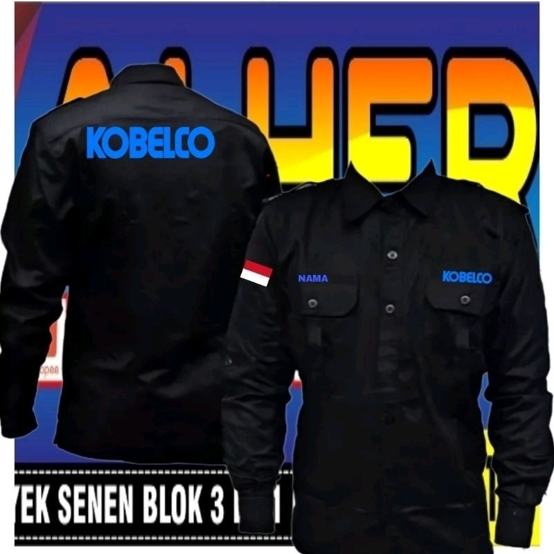kemeja Kobelco baju Kobelco seragam Kobelco Pdh Kobelco Pdl Kobelco kemeja kerja Kobelco baju kerja 