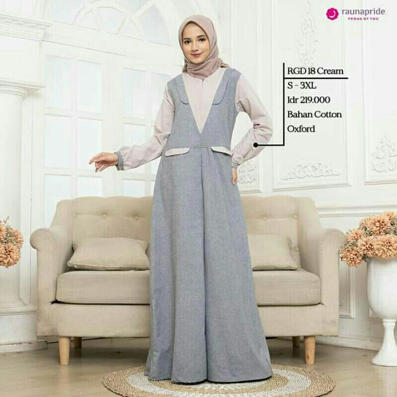 BAJU GAMIS RGD 18 CREAM BY RAUNA