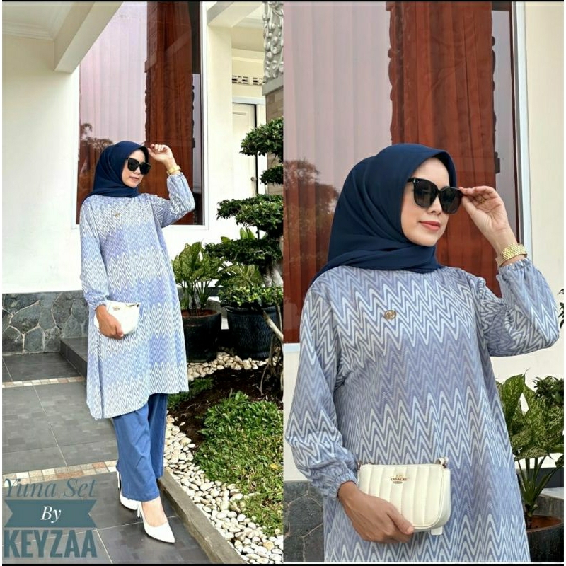 Yuna  set By Keyzaa,One Set 2 in1 By keyzaa,Setelan wanita kekinian By keyzaa