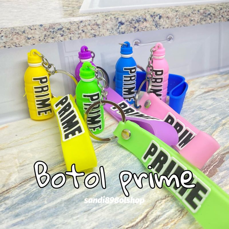 GANTUNGAN BOTOL PRIME, GANTUNGAN KUNCI LUCU BAHAN PVC IMPORT