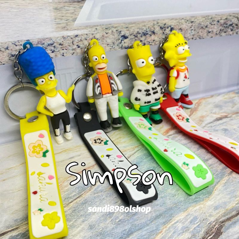 GANTUNGAN SIMPSON , GANTUNGAN KUNCI LUCU BAHAN PVC IMPORT