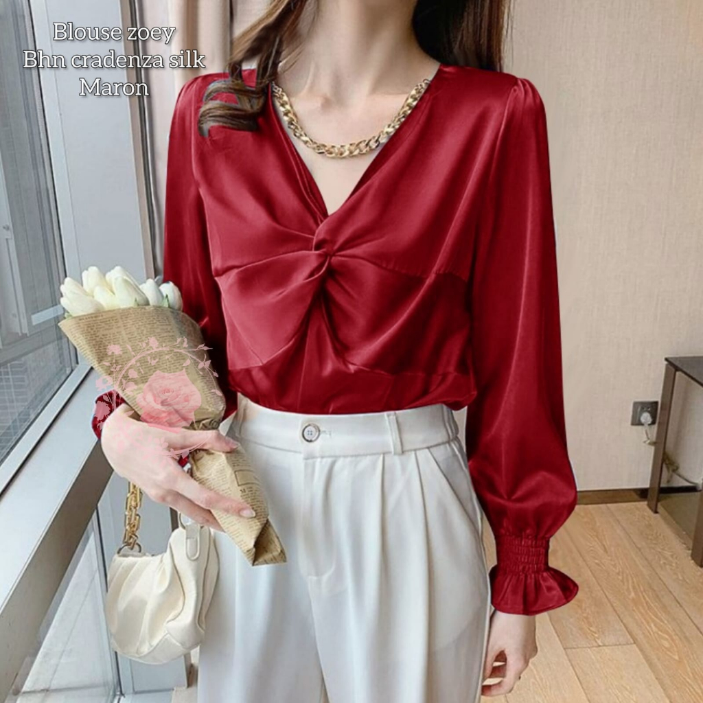 BLOUSE ATASAN ZOEY / FASHION WANITA TERBARU / BAJU PESTA MODEL TERLARIS