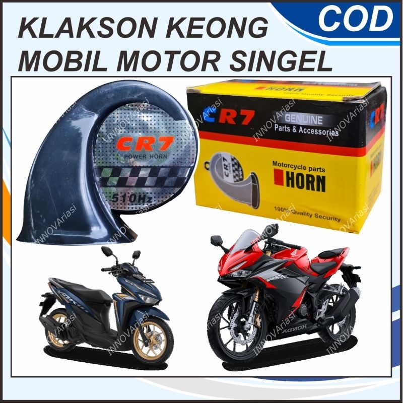 KLAKSON KEONG MOTOR MOBIL SINGLE DOBEL SUPER KERAS WATERPROOF TELOLET