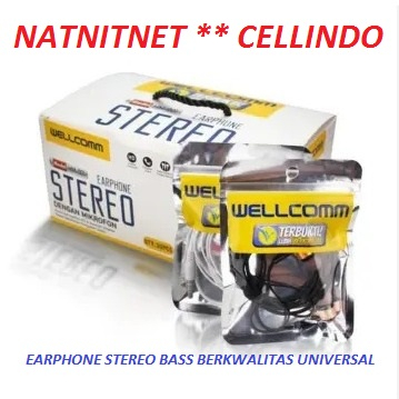 EARPHONE / HANDSFREE WELCOME STEREO XTRA BASS COCOK BUAT ALL HANDPHONE.