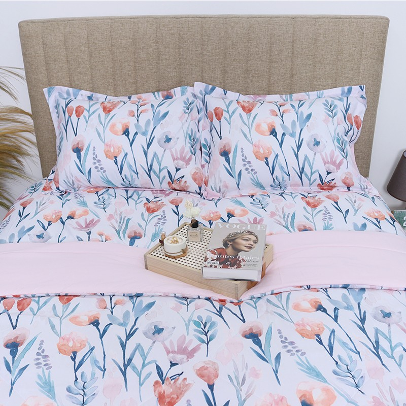 Pantone CARALINA Bedsheet/Sprei Set Sarung Bantal & Sarung Guling -