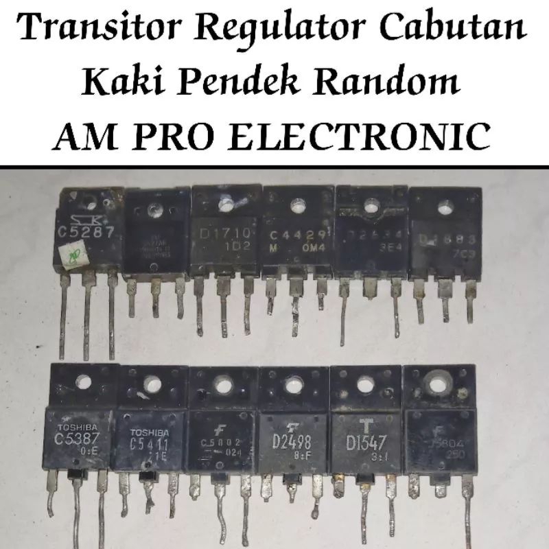 Transistor Regulator Kaki Pendek TR Cabutan Monitor / TV
