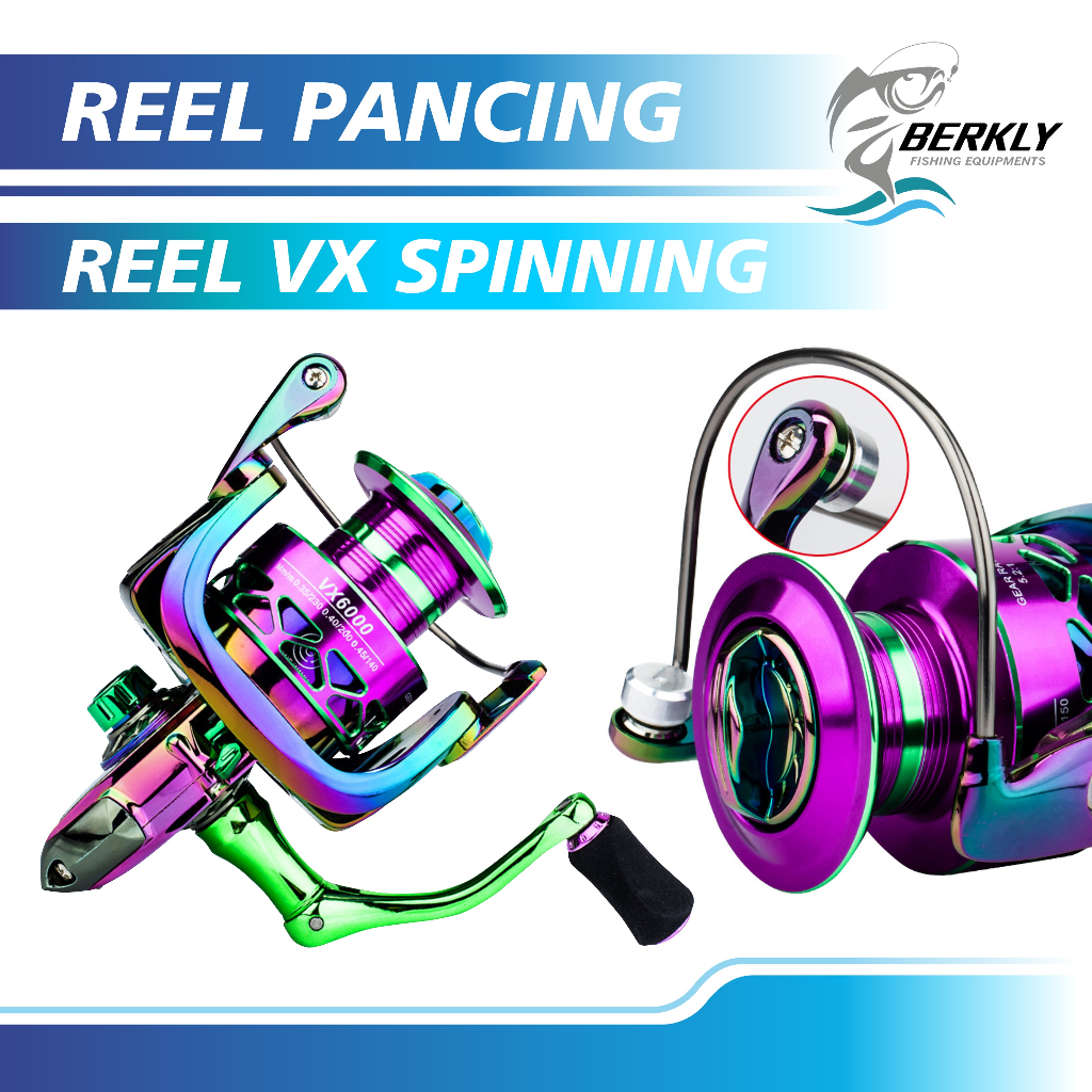 BERKLY - Reel Pancing Spinning Laut Full Besi Reel VX1000-7000 Gulungan Pancing Kuat Reel Pancing La