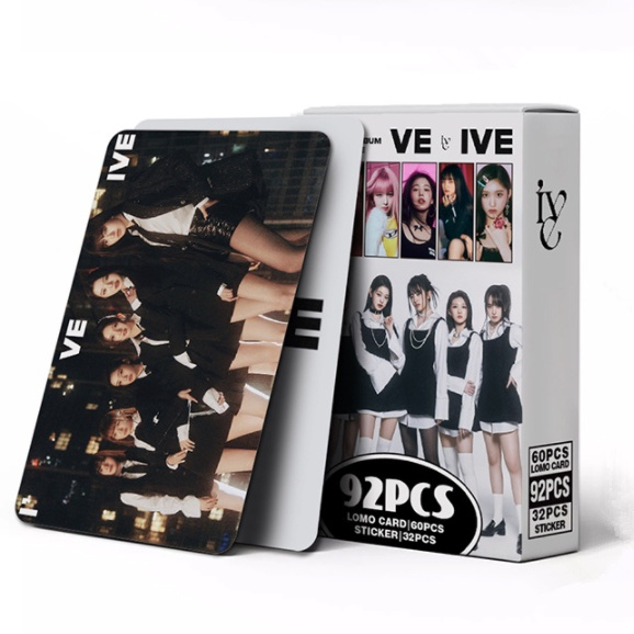 Lomo Card 1 Pack Isi 92Pcs FREE Sticker Kpop BTS Blackpink IVE New Jeans TXT Jimin Double Sided Bolak Balik Koleksi