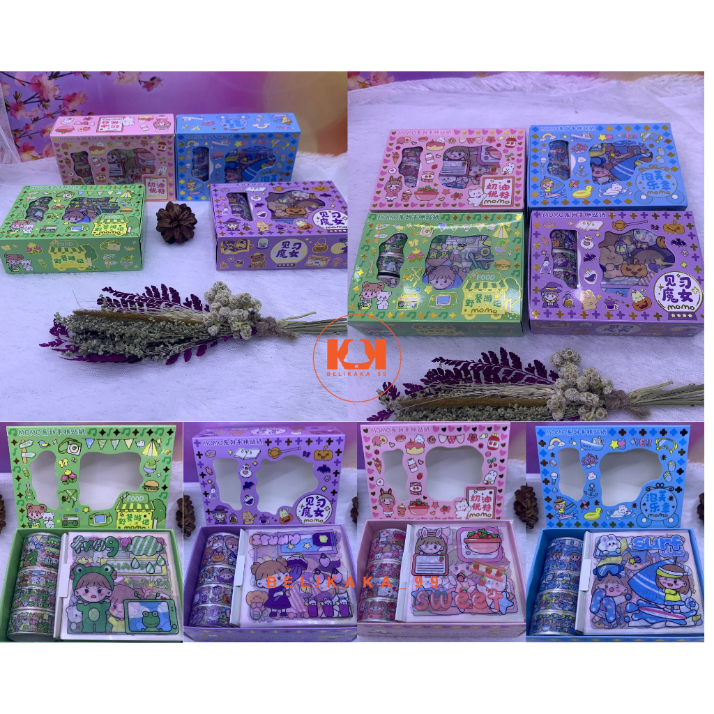 

(1 BOX ISI 4 ROLL & 10 LEMBAR STICKER) STIKER ROLL SET BOX 2D ANTI AIR / STIKER HIASAN BOTOL MINUM
