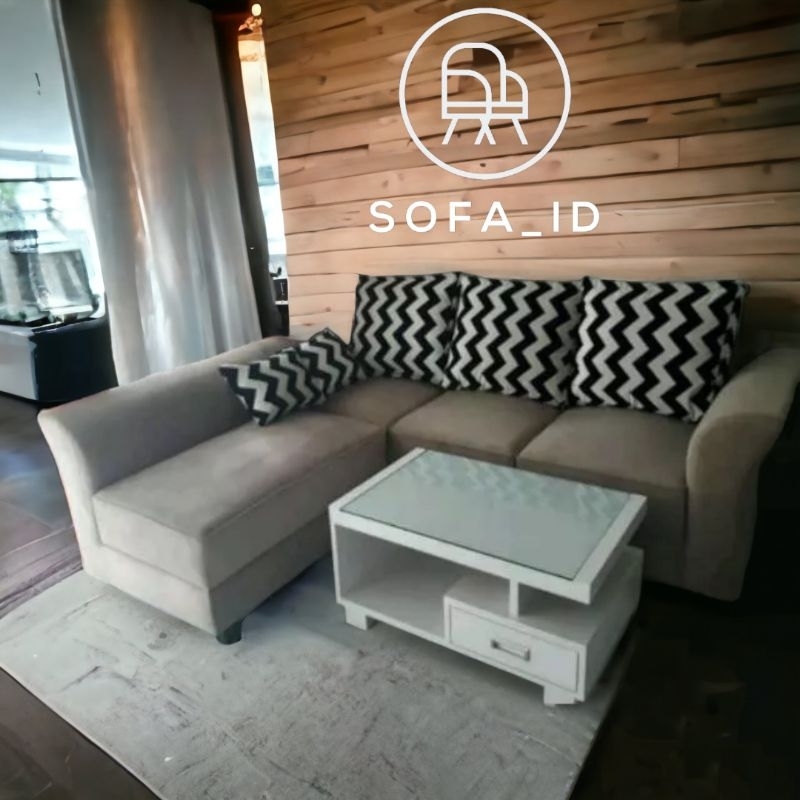 Sofa Haya L modern + meja laci duco termurah free ongkir