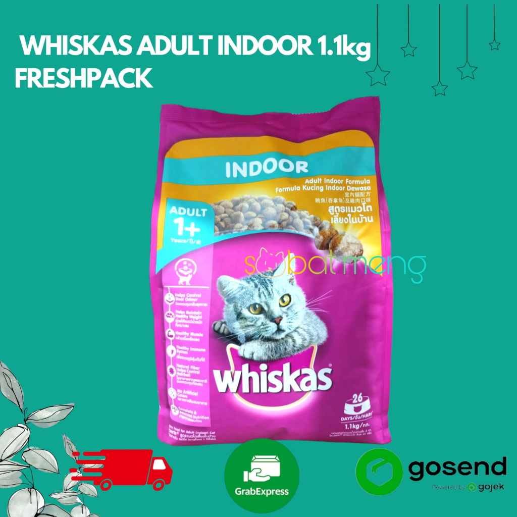 WHISKAS INDOOR 1.1 KG | WHISKAS ADULT INDOOR 1.1kg FRESHPACK