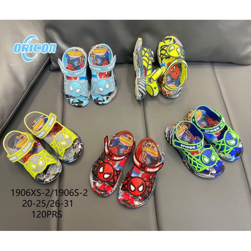 Sandal bangkolan motif karakter spiderman sandal slop anak laki-laki