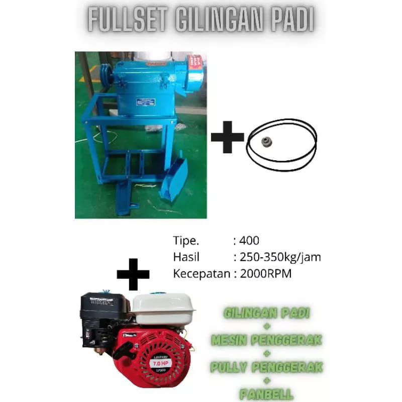 GILINGAN PADI RD350 KOMPLIT DENGAN GX200