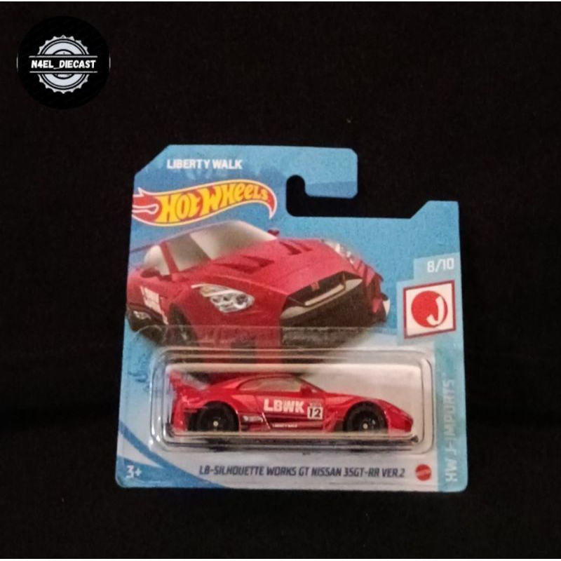 Hotwheels LBWK SILHOUETTE Merah SHORT CARD