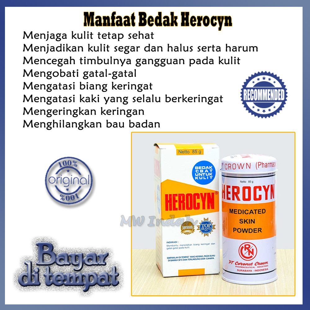 Terlaris  Bedak Perawatan Kulit Dewasa & Anak Penghilang Biang Keringat Bedak Herocyn Salicyl Gatal 
