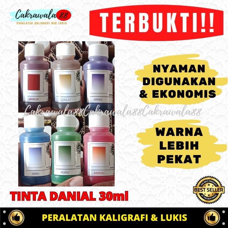 

Tinta Danial Calligraphy/Tinta Danial 30ml/Tinta Warna/Tinta Kaligrafi/Tinta Kaligrafi Ink/Tinta