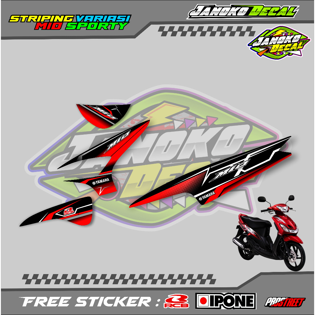 STRIPING VARIASI MOTOR MIO SPORTY / STICKER LIST VARIASI YAMAHA MIO SPORTY
