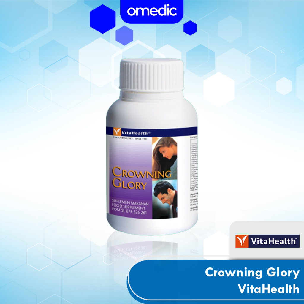 VitaHealth Crowning Glory 30's - Vitamin Rambut Untuk Pria dan Wanita