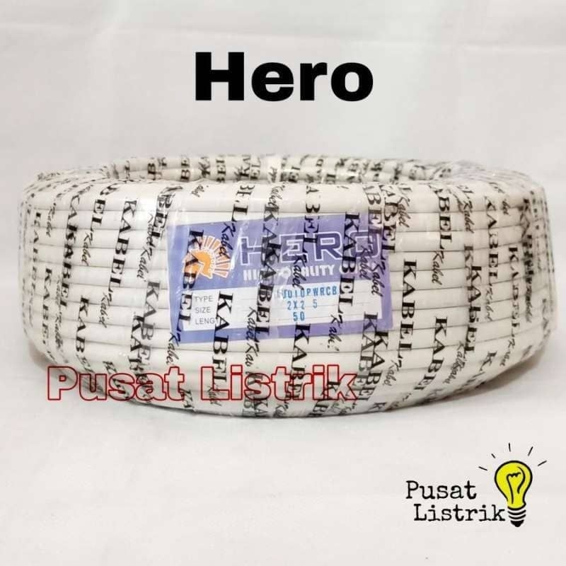 Kabel NYM 2x2,5mm 50meter Hero Kabel Listrik Kawat Hero 2x2,5mm 50m