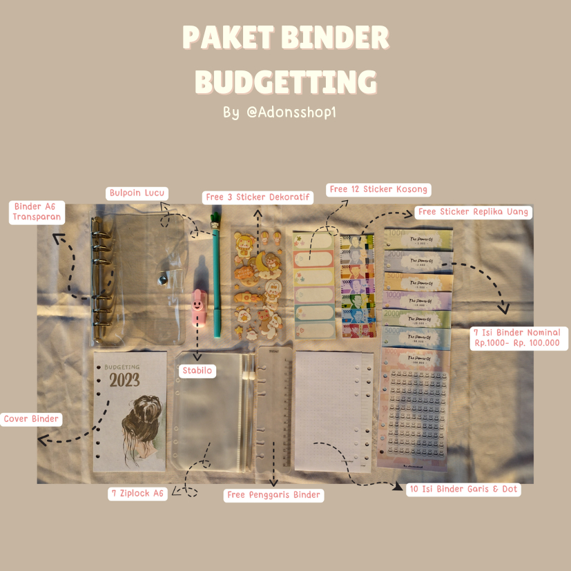 

Paket Binder Keuangan / Budgetting / Saving Challenge Lengkap A6