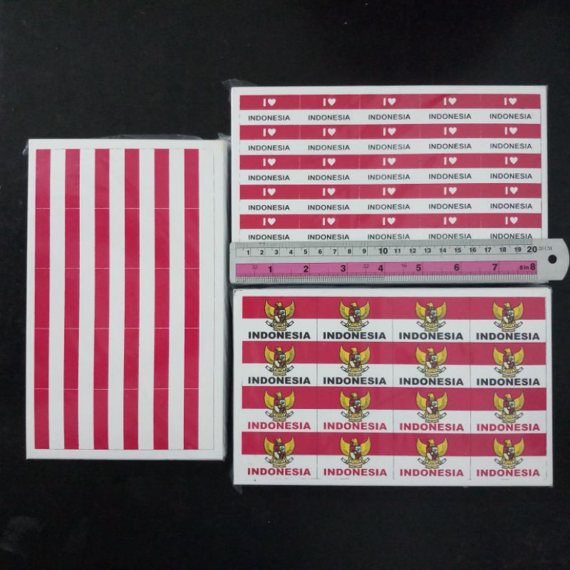 

stiker merah putih indonesia 1 Lbr