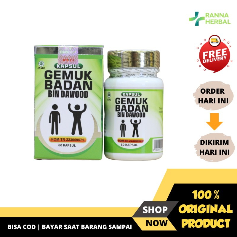 KAPSUL GEMUK BADAN ISI 60 PENGGEMUK BADAN MENAMBAH NAFSU MAKAN