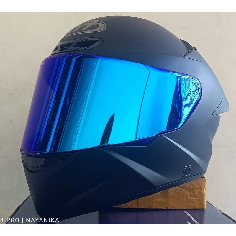 kyt tt course black doff paket ganteng