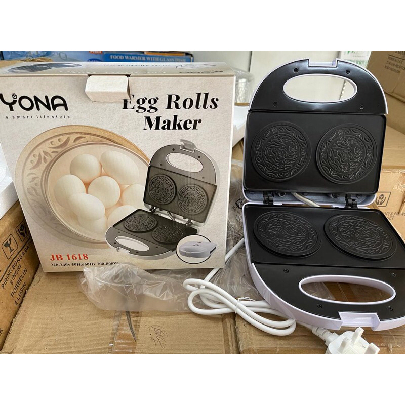 ORIGINAL 100% YONA CETAKAN CETAK KUE SEMPRONG LISTRIK EGG ROLL TOASTER MAKER SAPIK SAPIT KAPIT KUE L