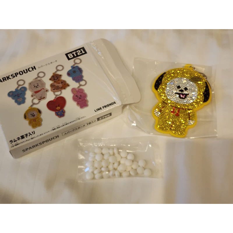 

Bt21 Sparks pouch with ramune candy ( lime lemon candy )