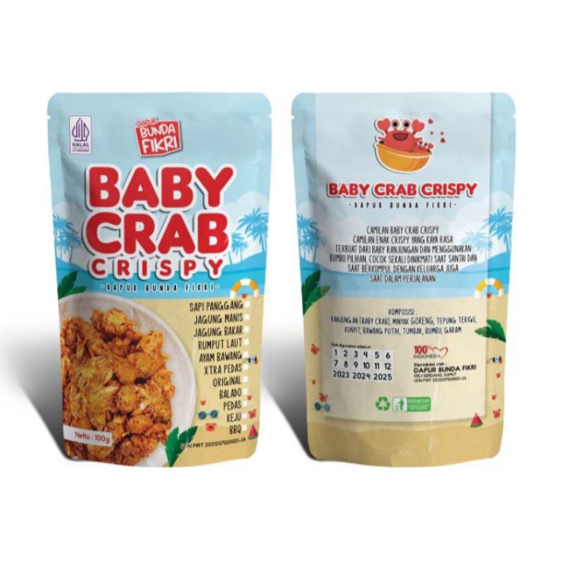 

PAKET UNTUK RESELLER(BABY CRAB CRISPY TANPA CAPIT )IZIN HALAL MUI