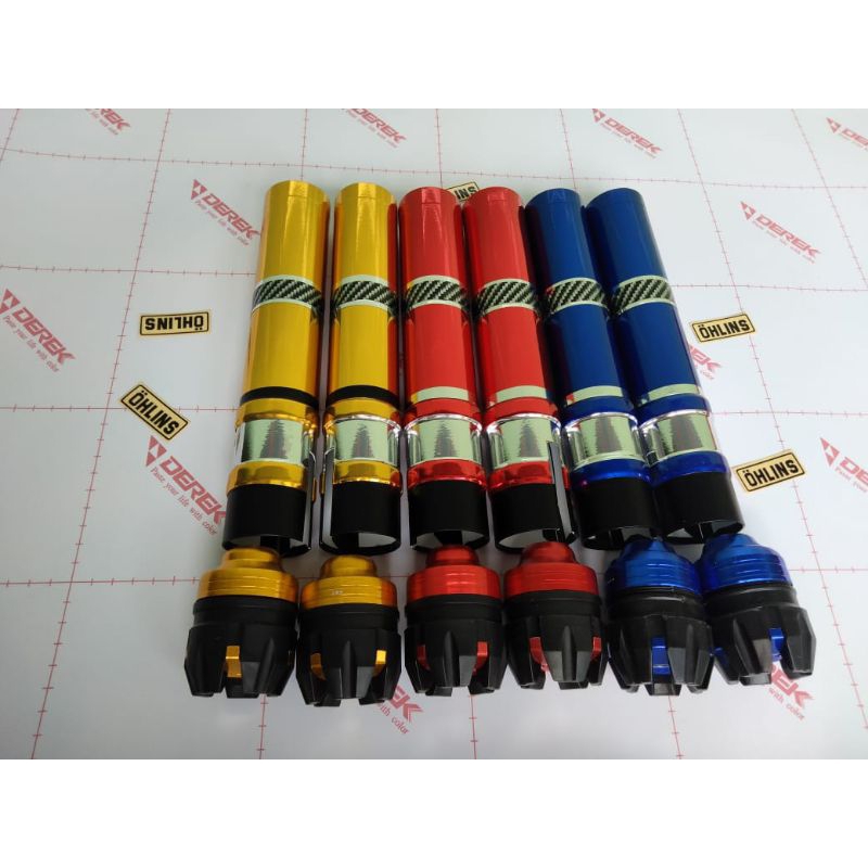 paket komplit cover shock/variasi shockbreaker depan full atas bawah plus jalu as motor vixion new, 