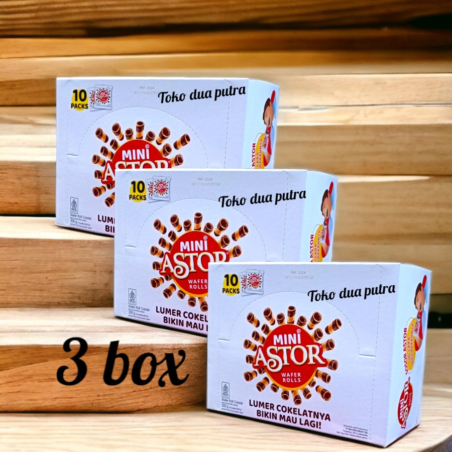 

Astor Mini Chocolate wafer Rolls 3 box