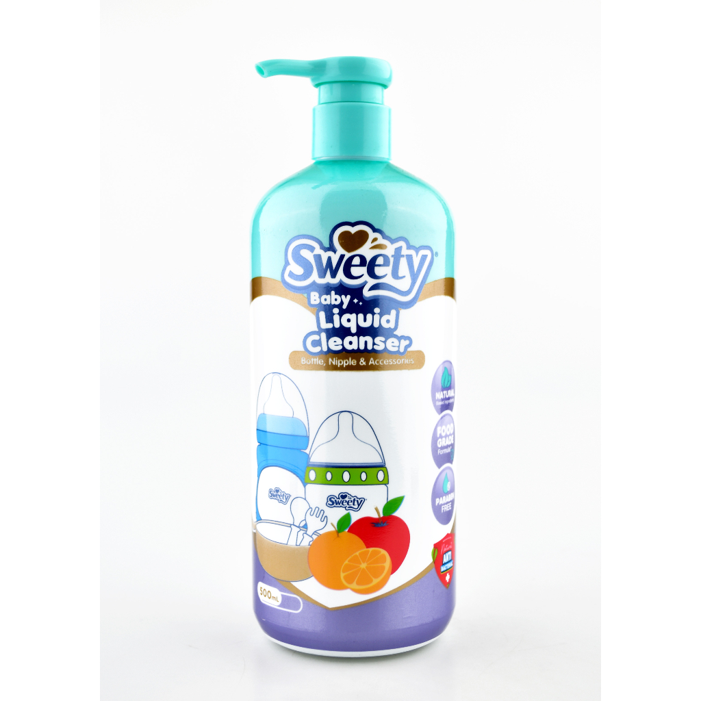 SABUN PENCUCI PEMBERSIH BOTOL BAYI SWEETY 500 ML ANTI BAKTERI TANPA PENGAWET BABY LIQUID CLEANSER