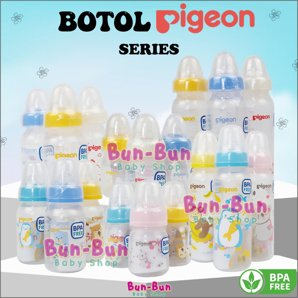 PIGEON Botol Susu Bayi Bottle Standard New Born Peristaltic Nipple PP RP 50ml 120ml 240ml Anti Sedak