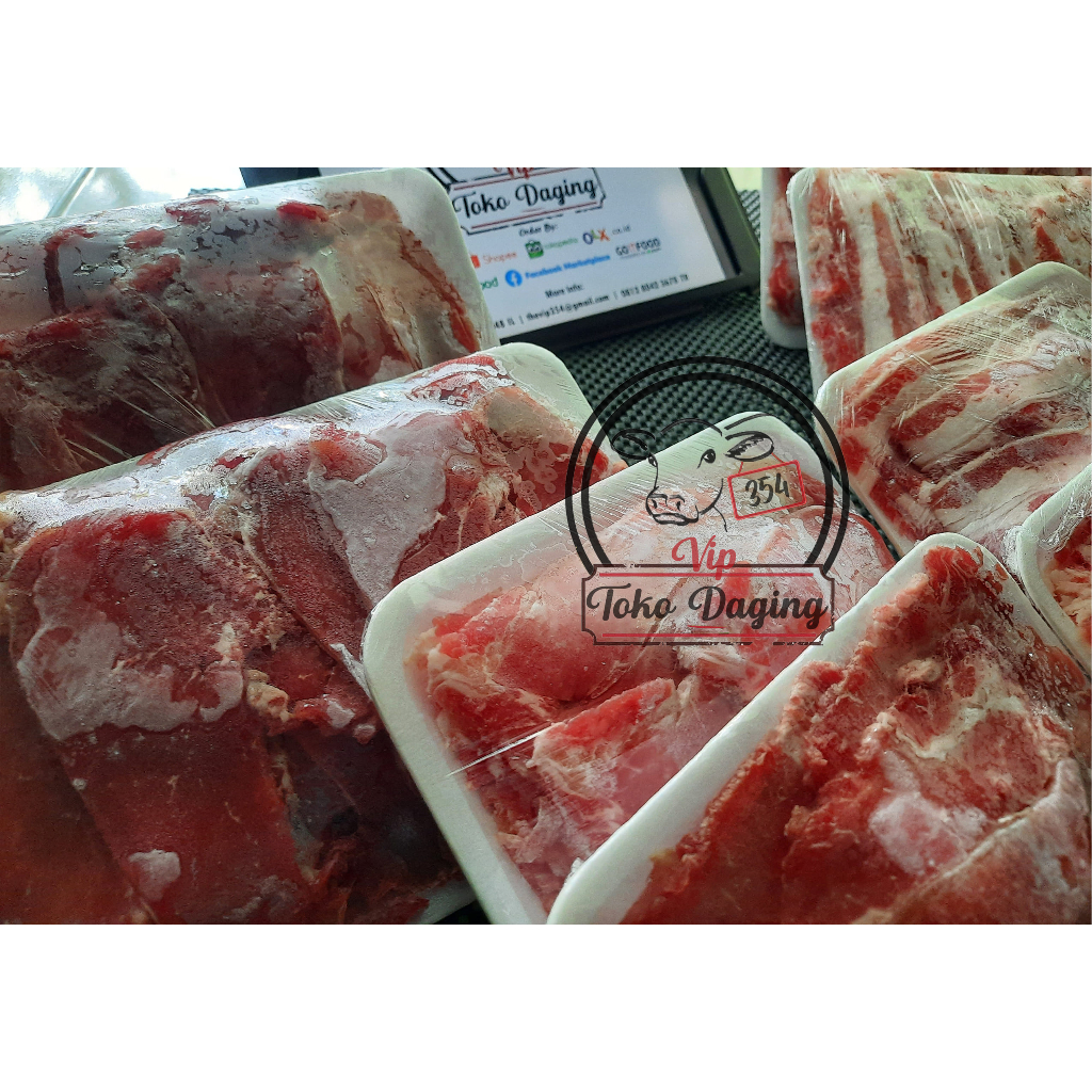 

Daging Slice/Beef Slice/Daging Sapi/Beef/Yoshinoya/Daging Beku/Yakiniku/Shortplate 500gr