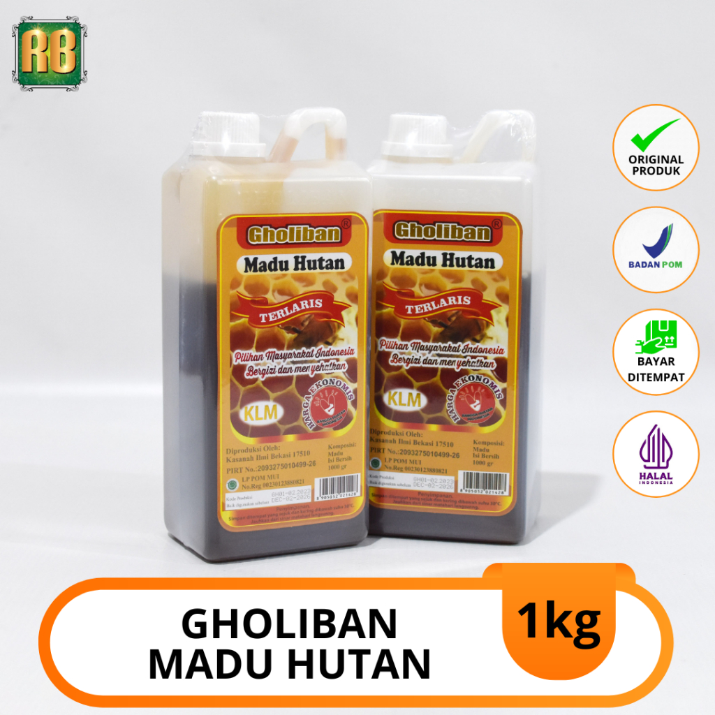 

Madu Hutan Gholiban Kalimantan 1kg Original BPOM Madu Ghaliban Goliban KLM Terlaris 1 Kg Asli Riau