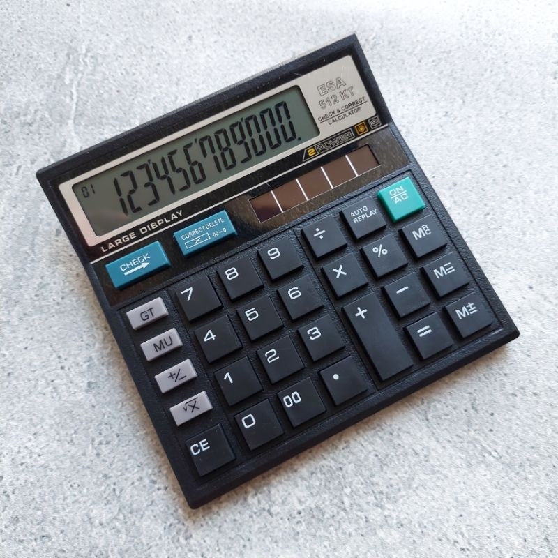 

Kalkulator Calculator Esa 512 Original 12Digits Check & Correct