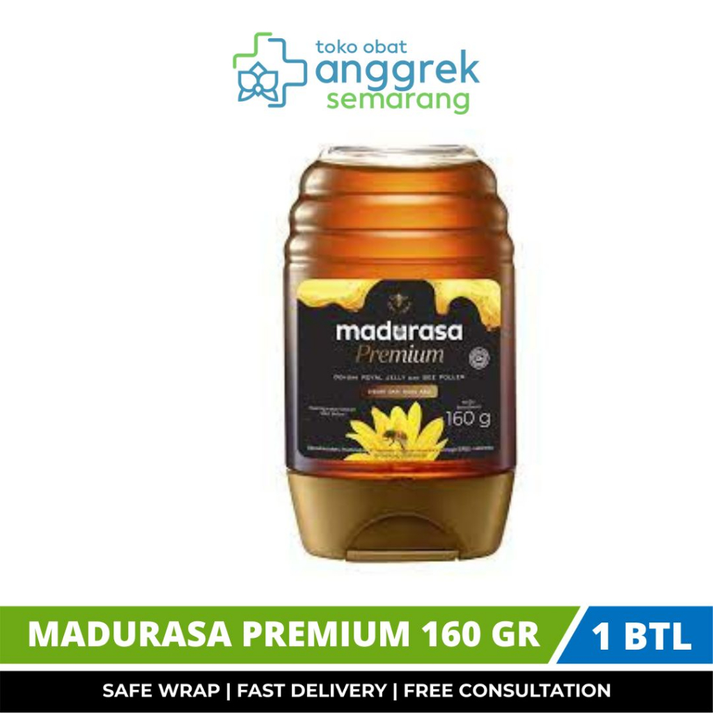 

MADURASA PREMIUM 160 GR/MADU DENGAN ROYAL JELLY/BEE POLEN