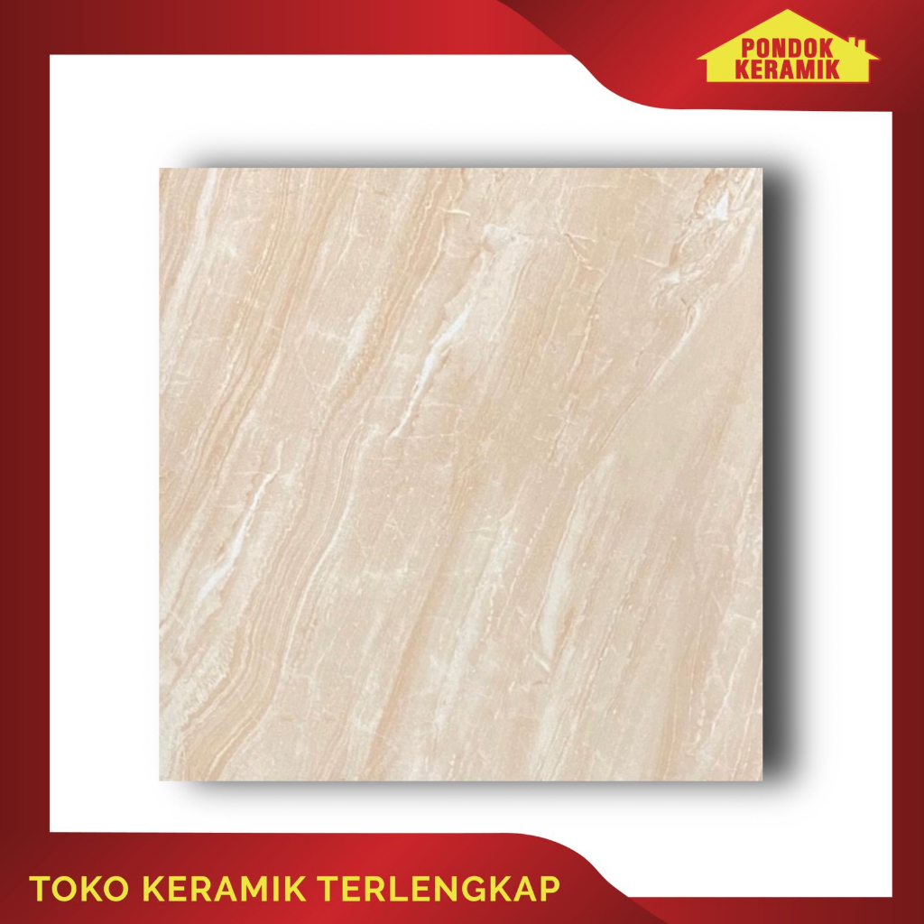 Keramik Lantai Accura 40x40 Saigon Beige Motif Marble