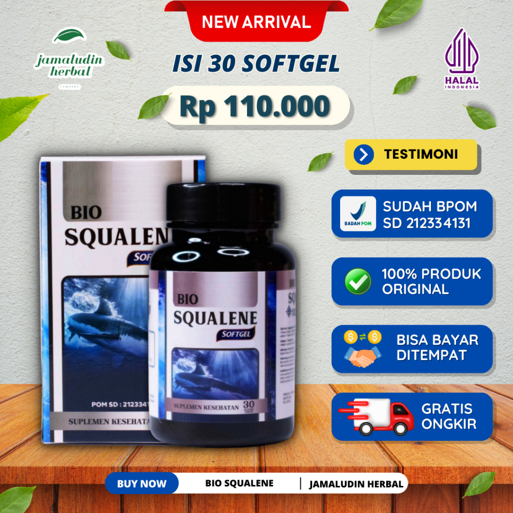 Bio Squalene Menurunkan Kadar Kolesterol Jahat - Suplemen Menstabilkan Kadar Kolesterol - Obat Koles