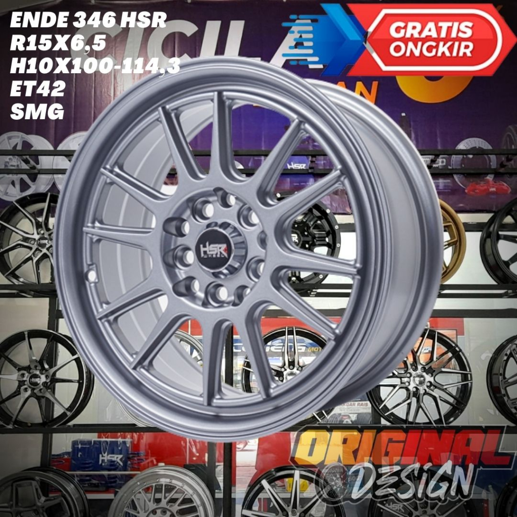 Velg Mobil Ertiga , Xpander , Xover , Innova , HSR ENDE R15 Ring 15 Grey