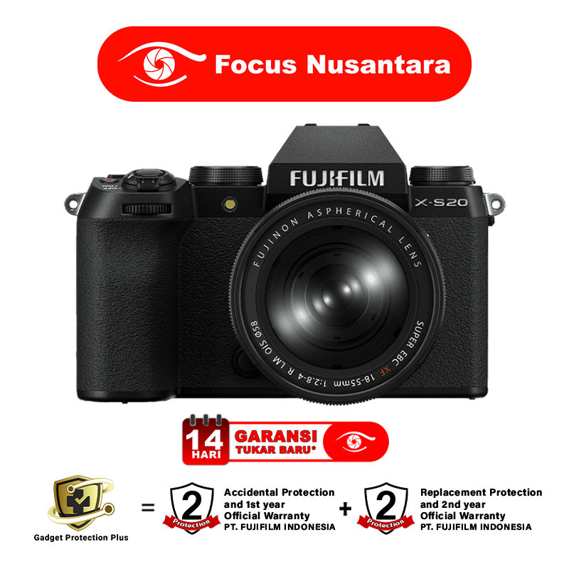Fujifilm XS20 X-20 Fuji X-S20 Body Only / Kit 15-45mm / Kit 18-55mm Kamera Mirrorless Garansi Resmi